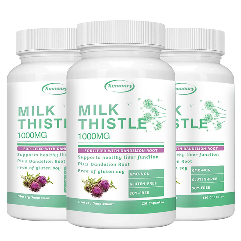 Milk Thistle Silymarin - Capsules de chardon lait 1000 mg