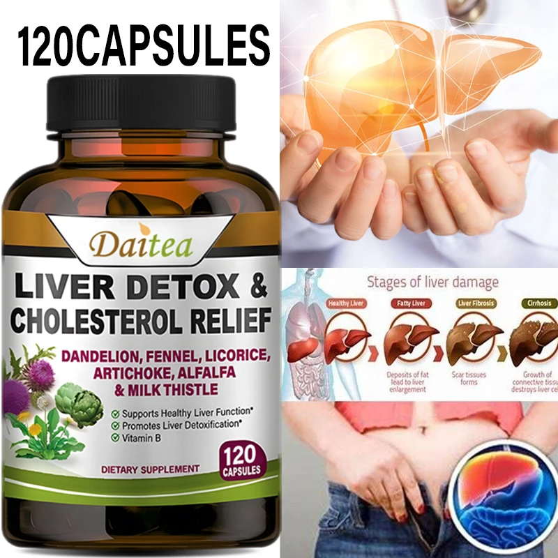 Milk Thistle Silymarin - Capsules de foie Alfalfa, pissenlit +
