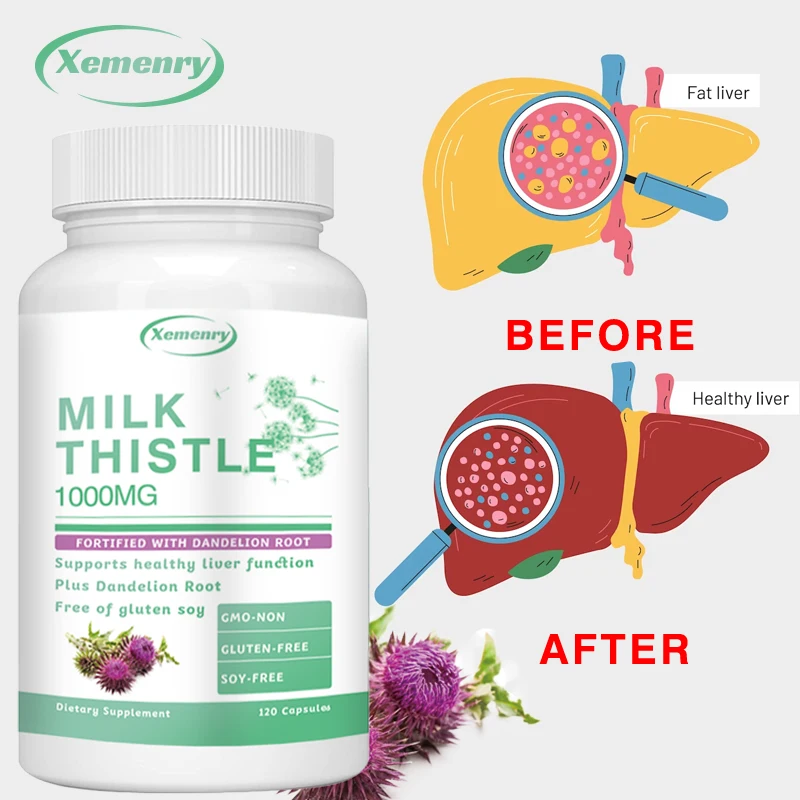 Capsules de chardon lait 1000  - Milk Thistle Silymarin avis et prix