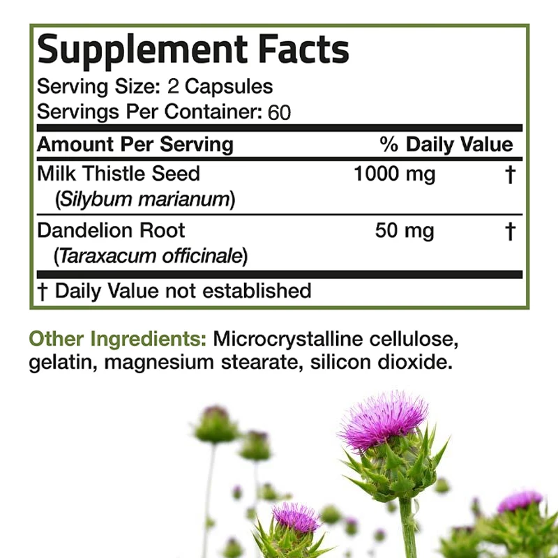 Supplément naturel de chardon  - Milk Thistle Silymarin avis et prix